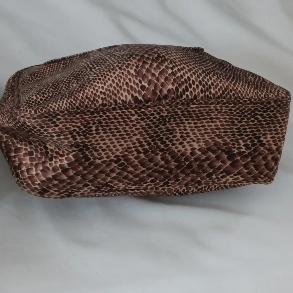 Nine West Chocolate& Cream Brown Pouch Cosmetics Bag